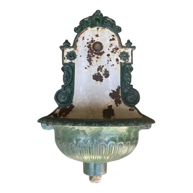 Antique European Green-Blue Lavabo For Sale