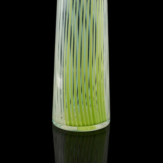 Tall Vintage Filigrana Vase, Italian Art Glass, Murano, Flower Sleeve, c.1950 For Sale - Image 10 of 10