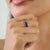 Geometric Sapphire Band Ring in 925 Sterling Silver for Her, Size 6 For Sale - Image 4 of 15