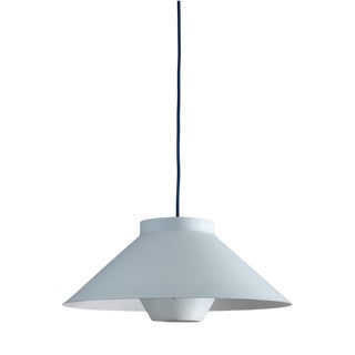 White Conical Pendant with Anti-Glare System, 1970s For Sale