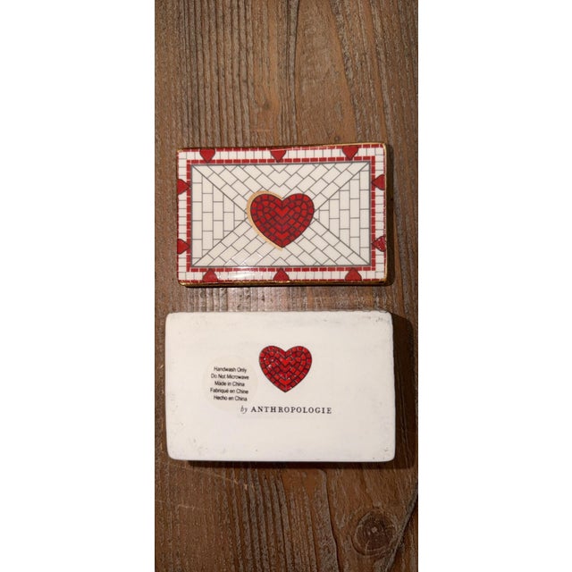 Anthropologie Bistro Tile Stoneware 24k Gold Accent Trinket Box For Sale In Sacramento - Image 6 of 6