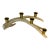 1970s Caribou Antlers Brass Candlestick For Sale