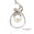 White 18k (750) White Gold Natural Diamond and White Pearl Pendant Necklace For Sale - Image 8 of 12