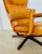 1970s Vintage Swedish Leather Reclining Swivel Chair from Göte Möbler, 1970 For Sale - Image 5 of 16