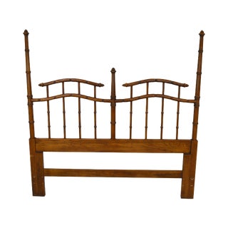Faux Bamboo Vintage Full or Queen Poster Headboard For Sale