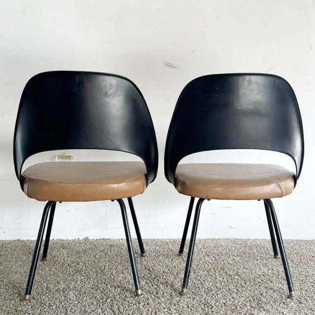 Eero Saarinen Mid Century Modern Eero Saarinen Model 42 Style Dining Chairs - Set of 4 For Sale - Image 4 of 10