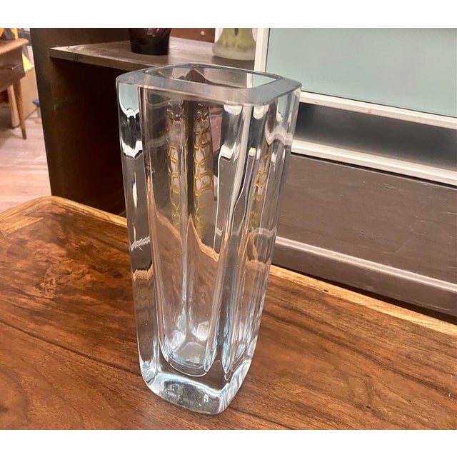 1960s 10.5" Strömbergshyttan Swedish Art Glass "Sommerso" Vase, Model 1031 For Sale - Image 10 of 10