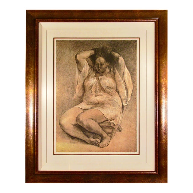 Francisco Zúñiga "Silvia" Large Original Color Lithograph 1980 Reproduction Print For Sale