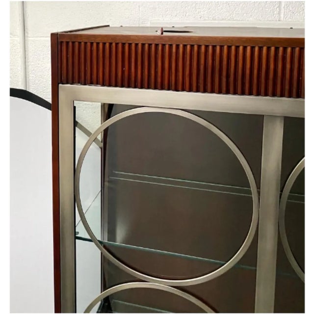 Art Deco Style Ethan Allen Display Vitrine or Curio Cabinet For Sale - Image 12 of 13