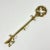 Mid-Century English Victorian Brass Antique Key Motif Wall Hook For Sale - Image 10 of 12