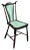 Turquoise Mahogany Side Chair For Sale