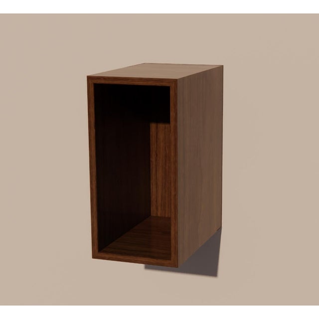 Floating Shelves Wall Mounted, Modular Walnut Shelving Unit, Solid Wood Steel Wall Shelf for Home Office For Sale - Image 15 of 18
