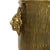 Large Hammered Brass Jardinière Planter with Lion Heads For Sale - Image 12 of 16