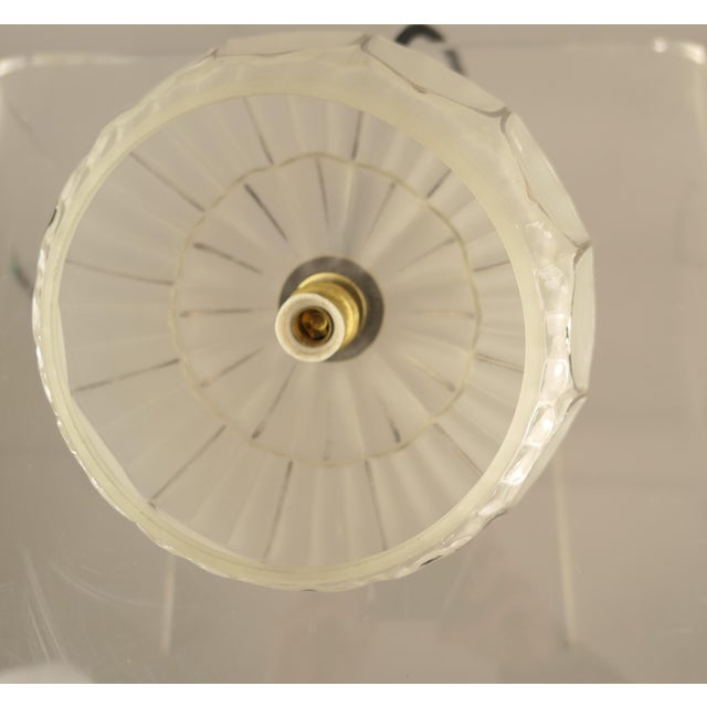 Metal Art Deco Pendant Light, France, 1920s For Sale - Image 7 of 9