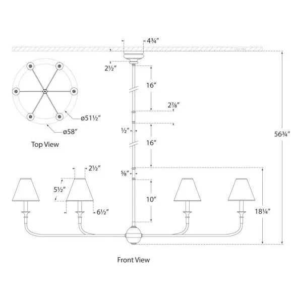 Thomas O'Brien for Visual Comfort Signature Piaf Grande Chandelier in Plaster White with Linen Shades For Sale In Houston - Image 6 of 6