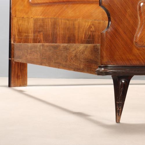 Vintage Double Bed in Exotic Wood Veneer, 1950s For Sale - Image 6 of 10