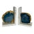 Modern Sliced Agate and Marble Aysha Bookends Set of 2 For Sale