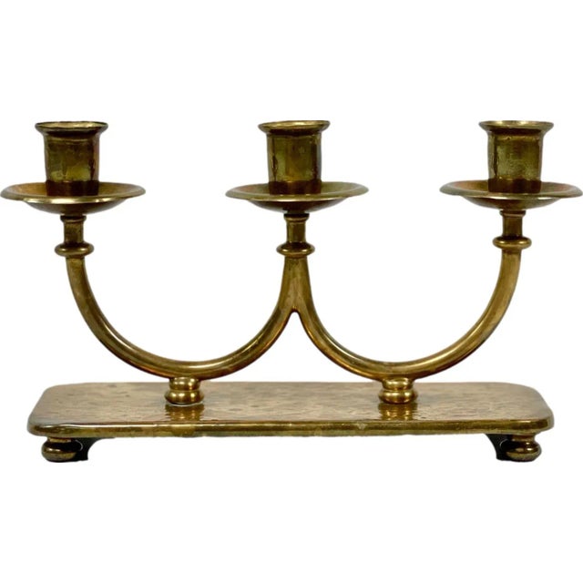 Art Deco Brass Candleholder, 1930s For Sale - Image 11 of 11
