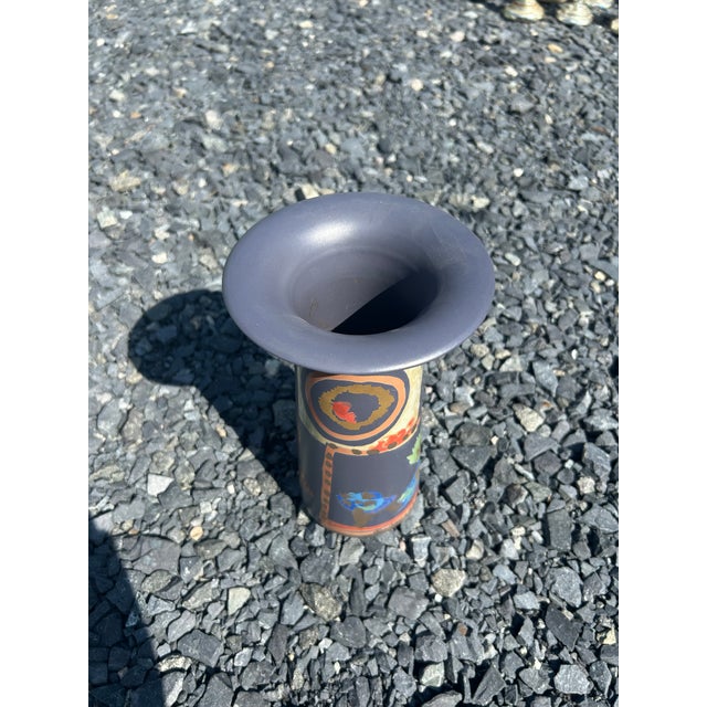 Mid-Century Modern Rosenthal Pottery Vase With Beautiful Decoration For Sale - Image 3 of 9