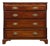 18th Century English Georgian Inlaid and Crossbanded Oak Chest of Drawers For Sale