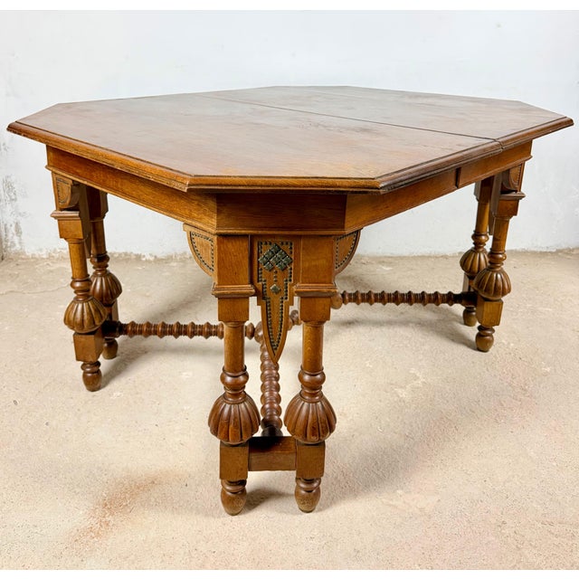 Wood Spanish Renaissance Revival Table, 20th Century For Sale - Image 7 of 13