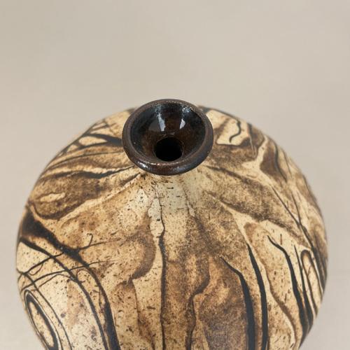 Abstract Ceramic Studio Pottery Vase attributed to Gerhard Liebenthron, Germany, 1980s For Sale - Image 6 of 15