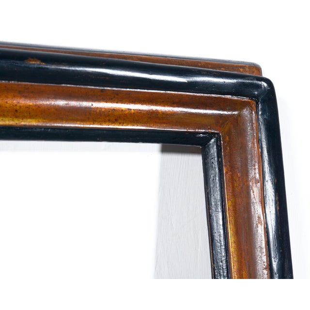 Large Antique Italian Mirror in Ebonized and Gilt Wood Frame in the style of Salvator Rosa, 1890s For Sale - Image 6 of 9