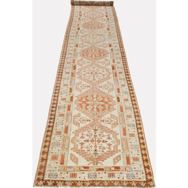 Vintage Circa 1940 Serab Runner 3'2 X 17'11 For Sale - Image 9 of 12