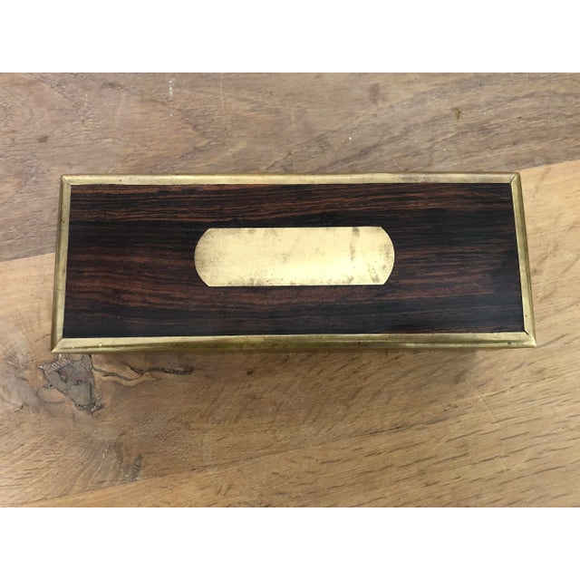 19th Century Antique, Victorian Rosewood Box With Brass Details For Sale - Image 11 of 12