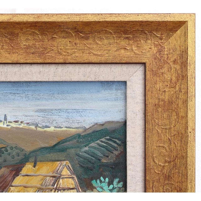 1950s Yves Brayer, Sicilian Farmhouse, 1950s, Oil on Canvas For Sale - Image 5 of 16