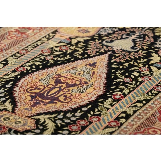 Small Turkish Hereke Rug in Pure Silk For Sale - Image 4 of 8