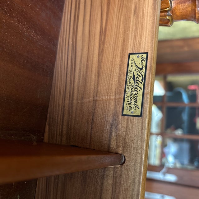 John Widdicomb 1930’s John Widdicomb Satinwood Highboy Dresser For Sale - Image 4 of 12