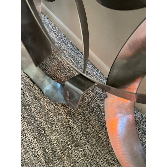 Mid-Century Modern 1970s Curtis Jere Continuity Circles Artisan House Brushed Aluminum Wall Sculpture For Sale - Image 3 of 8
