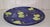 Ceramic Vintage Italian Ceramic Serving Platter with Yellow-Green Apples on a Blue Background, 1996 For Sale - Image 7 of 7