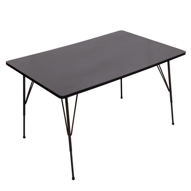 Black Adjustable Dining Table by Rudolf Wolf for Elsrijk, Holland, 1950s For Sale - Image 8 of 11