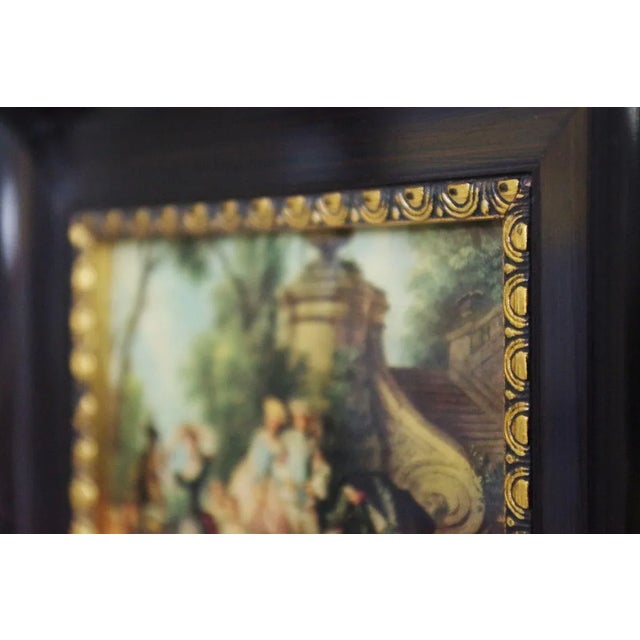 Vintage Small Print in Wooden Frame, 1970s For Sale - Image 9 of 13