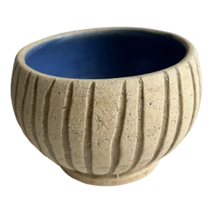 2000s Decorative Cream Ceramic Bowl