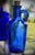 Bring an elegant splash of color to your home with this 1970s European-style cobalt blue glass cruet pitcher. Defined by a...