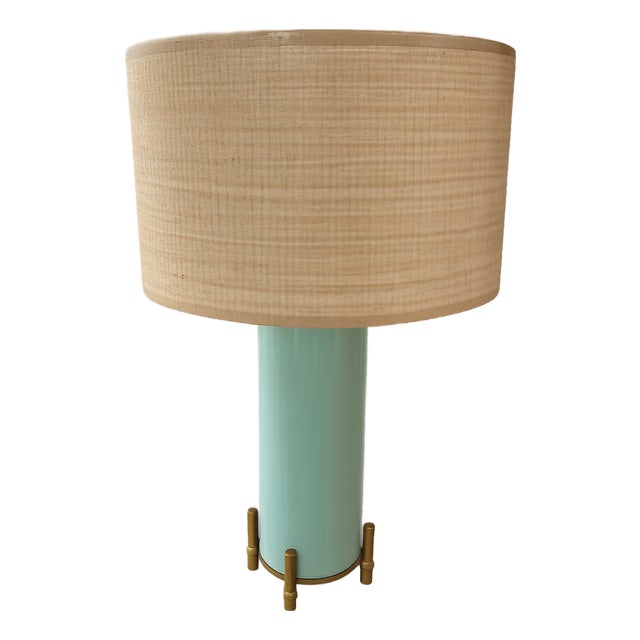 Coastal Boca Celadon Lamp For Sale