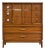 1960s Mid Century Modern Walnut Highboy Dresser by Dixie Furniture For Sale