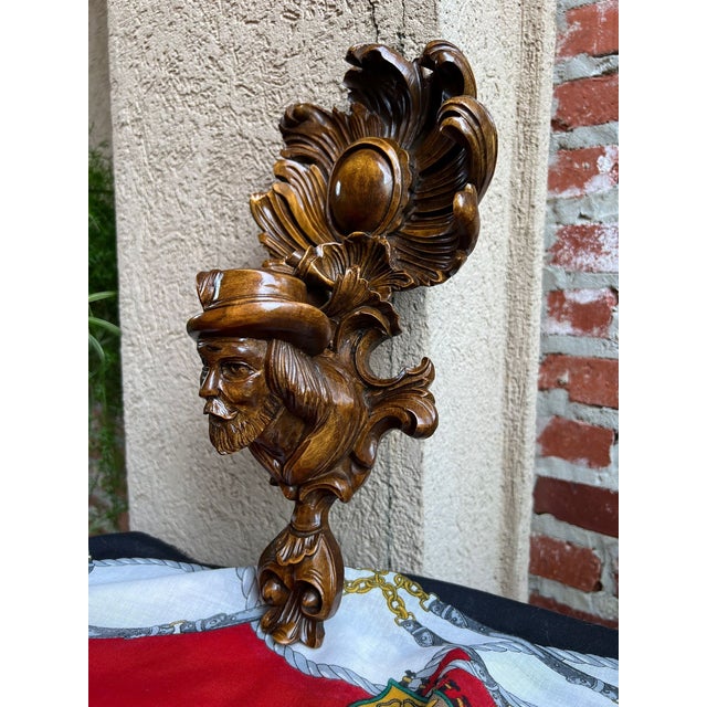 Late 19th Century Antique French Wall Hanging Plaque Breton Brittany Carved Walnut C1890 For Sale - Image 5 of 18