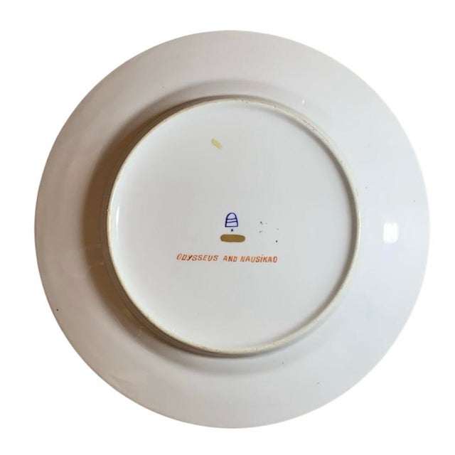 Royal Vienna Hand Painted Odysseus and Nausikao Artist Signed H. Seele Plate For Sale - Image 9 of 10