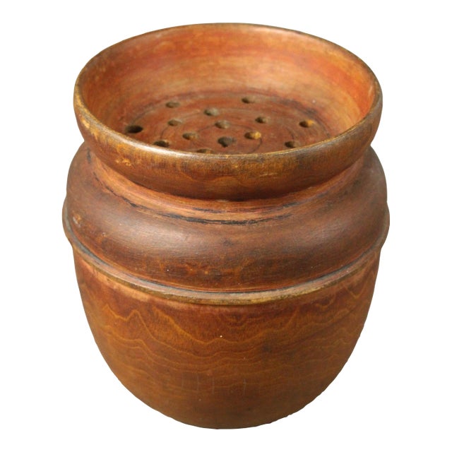 18th / 19th C. Treen Ware Pounce Pot Sander Turned & Carved For Sale