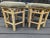 Vintage pair of heavy Rattan structure. It has all original coverings. . They have rope trim surrounding the top of each...