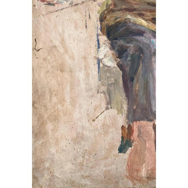 1960s Soviet Era Child Portrait, Original Oil Painting, Ukrainian Artist 66-43 For Sale - Image 5 of 6
