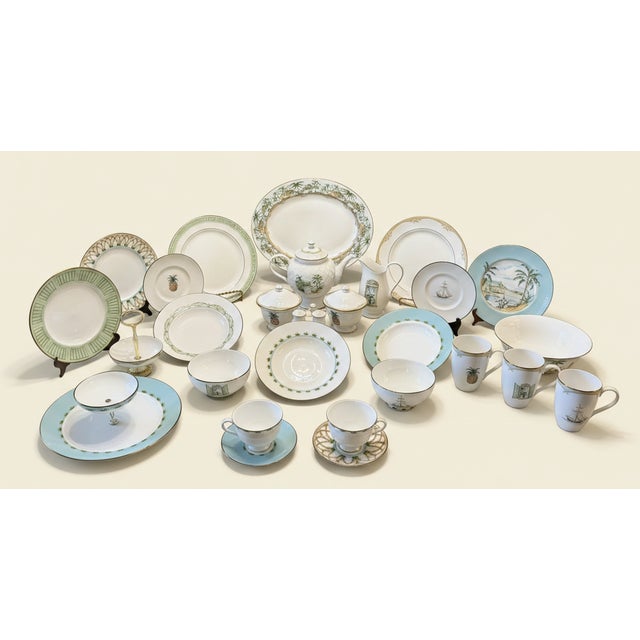 English 171-Piece Lenox British Colonial Collection – Tradewind, Bamboo & Shutter Patterns | Estate Service With Serving Pieces For Sale - Image 3 of 18