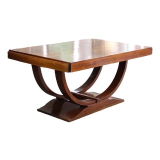 Italian Rectangular Table with Drawers, 1940s For Sale