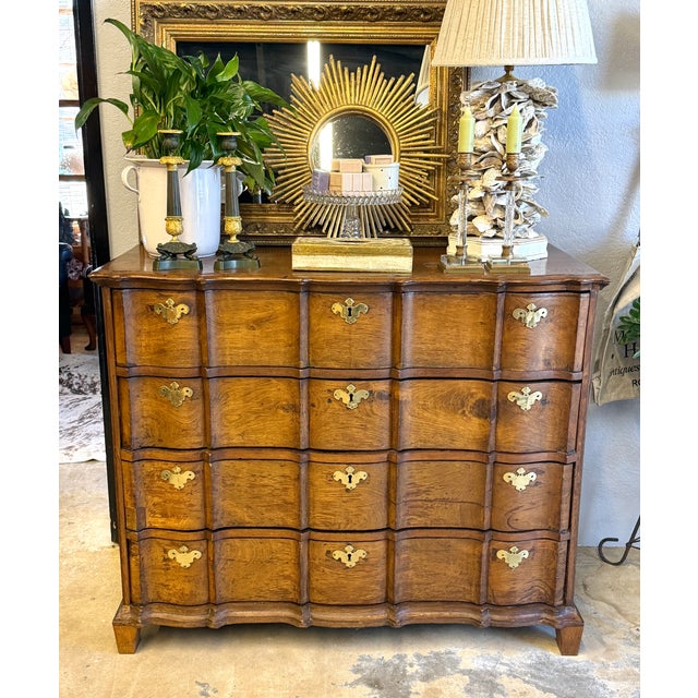 This 18th century Danish commode blends Dutch Rococo influences with historic Scandinavian craftsmanship. Acquired in...
