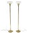 Pair of Clover Shape Base Trumpet Shades Brass Floor Lamps c1970s For Sale
