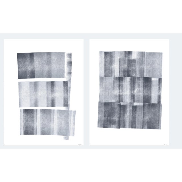 Abstract Ink on Paper Gallery Series of 24 Prints - 18*24 Original Modern Abstract Black White by Carrie Bergey For Sale - Image 3 of 10